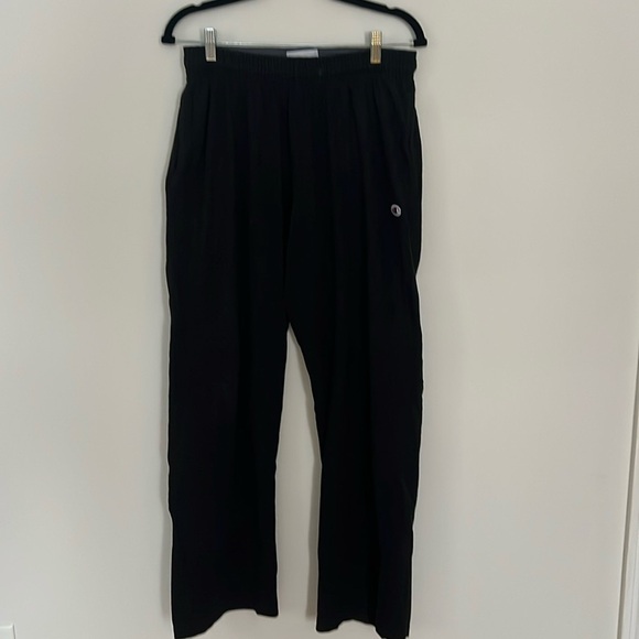 Champion Logo Lounge Pants Black Size Large elastic waist - Picture 1 of 6